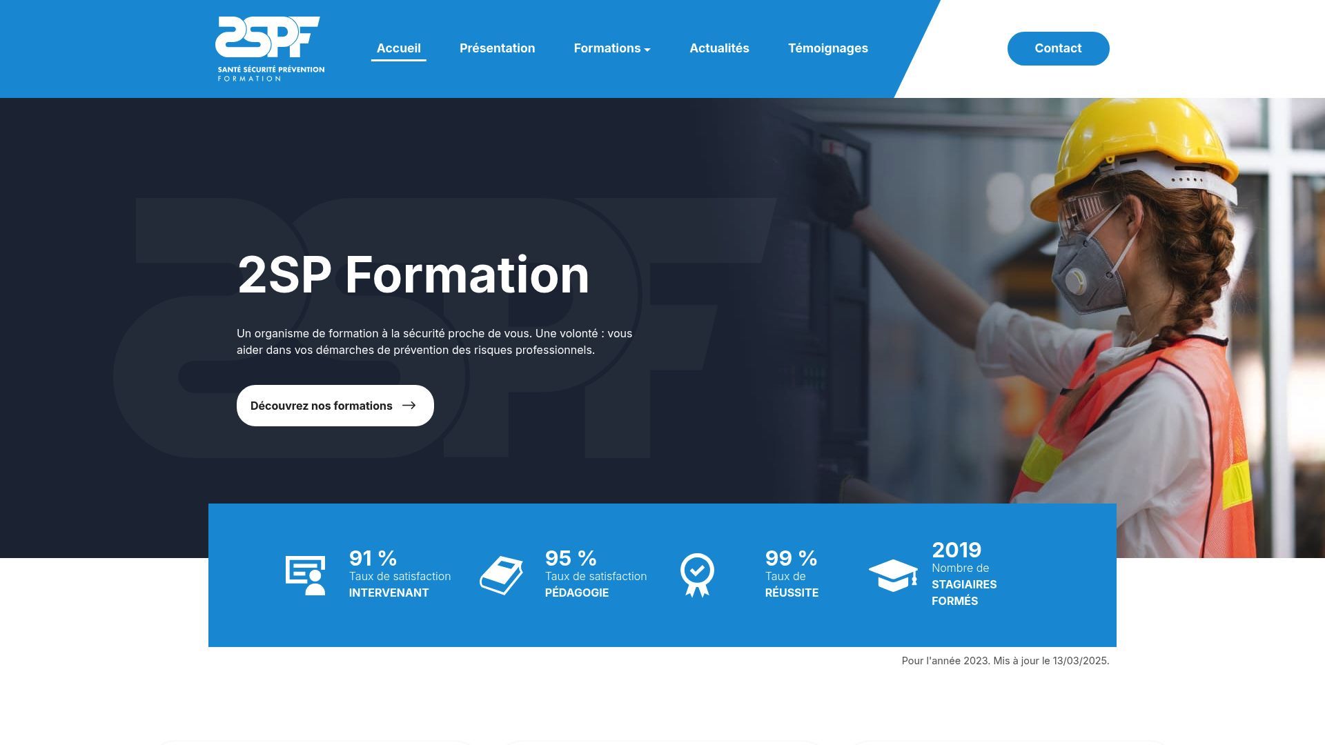 Aperçu de 2SP Formation, formations en sécurité