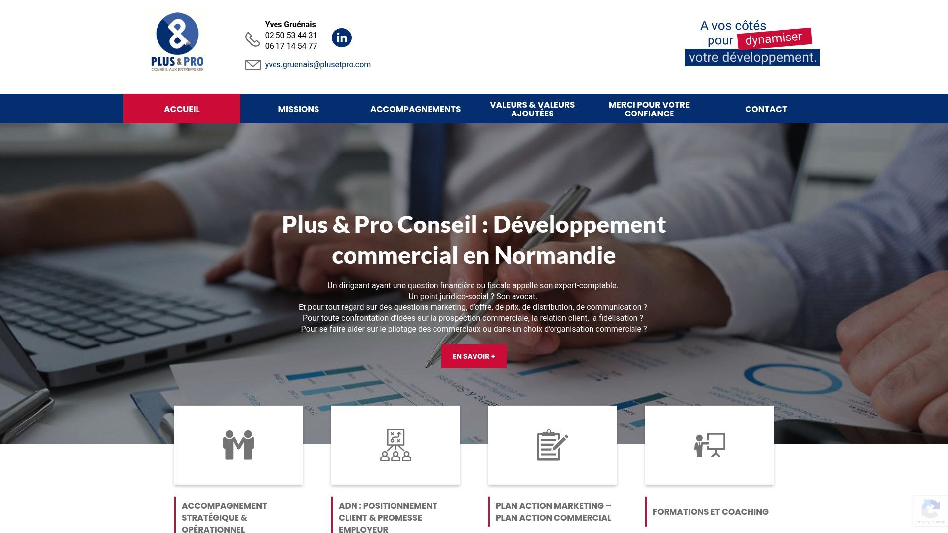 Aperçu de Plus&Pro, consultant pour TPE/PME à Caen