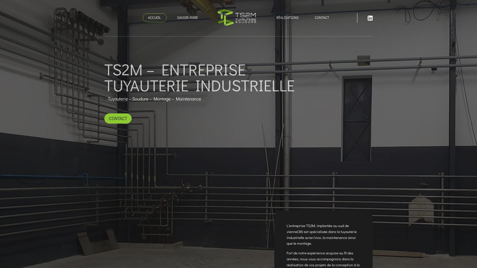 Aperçu de TS2M (tuyauterie industrielle)
