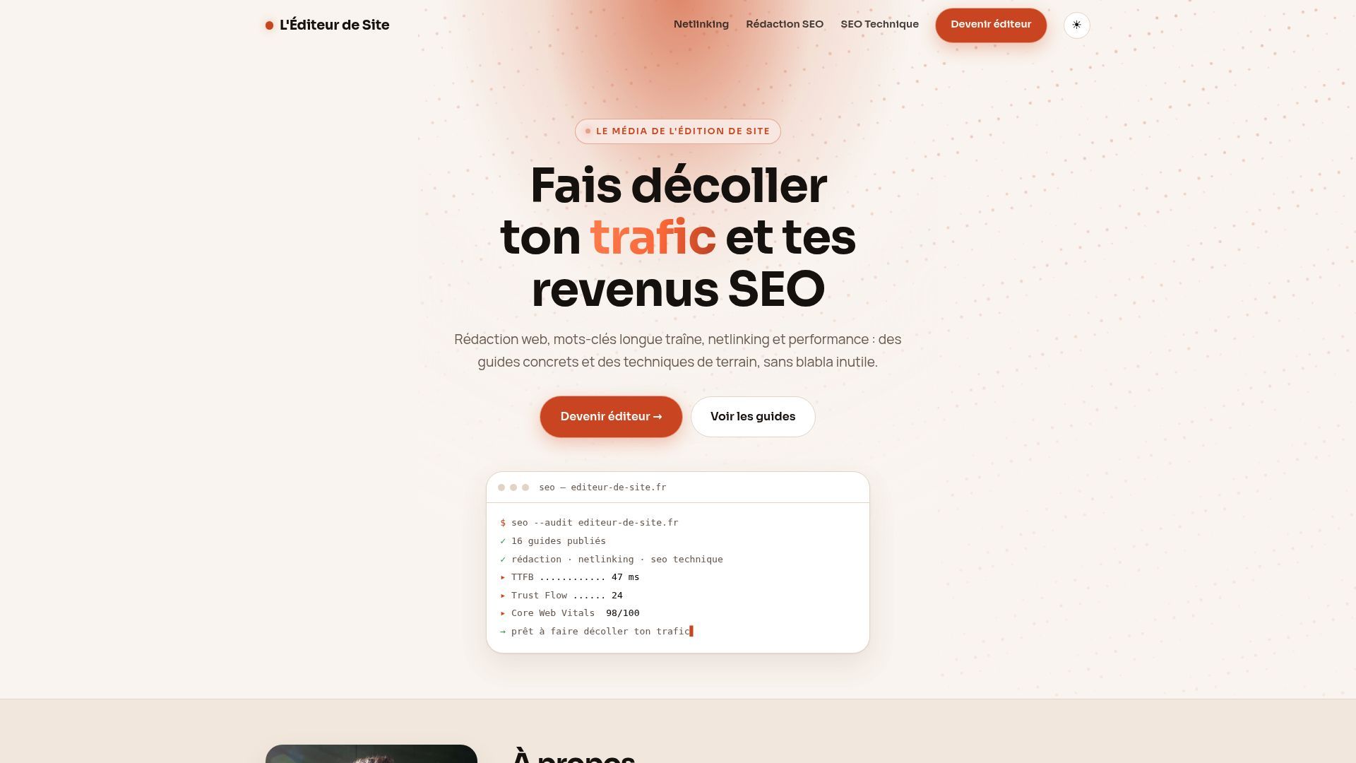 Preview of L'Éditeur de Site