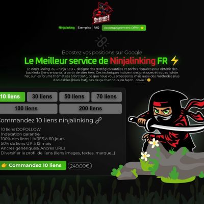 Plateforme de vente de liens