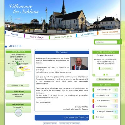Site de la Mairie Villeneuve les Sablons